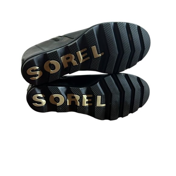 Sorel Joan of Arctic Wedge II Chelsea Ankle Boots – Black Leather – Women’s 7.5 - Picture 7 of 8